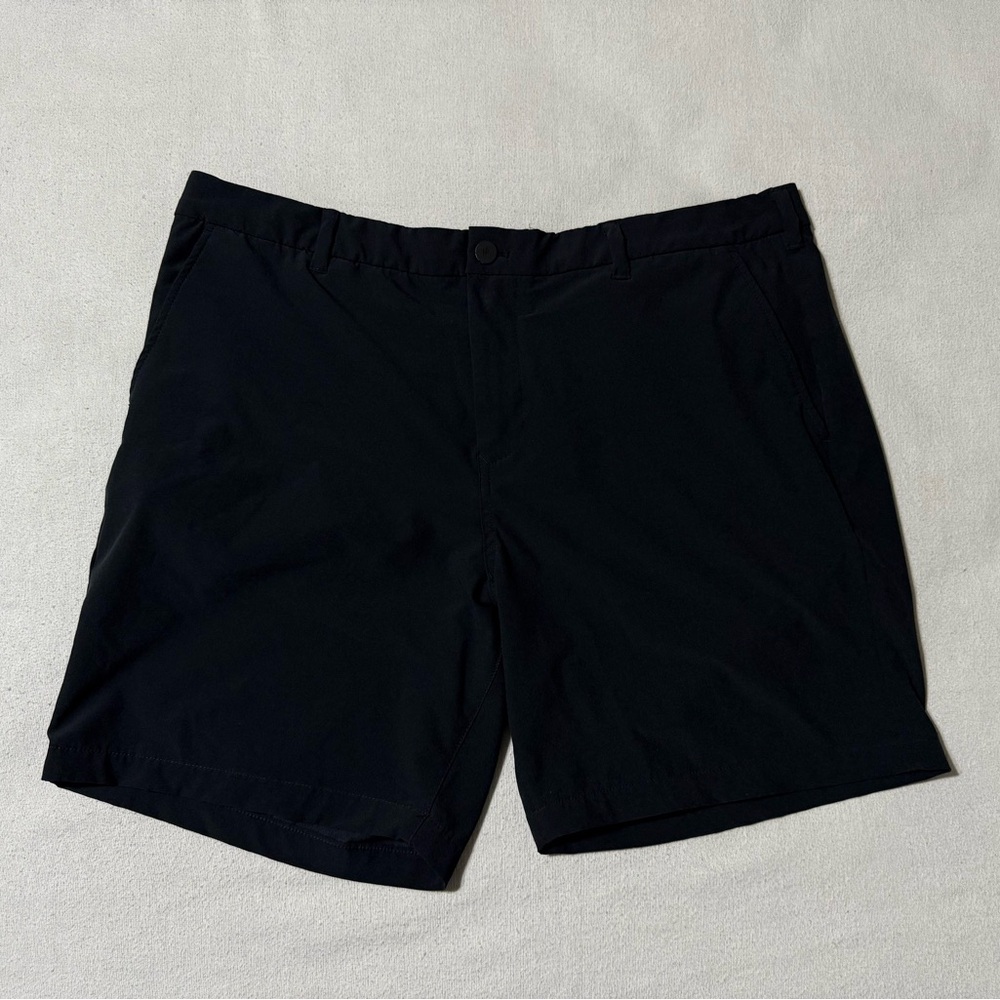 Mizzen + Main Helmsman Shorts Mens 40 Black Performance‎ Stretch Golf 8"